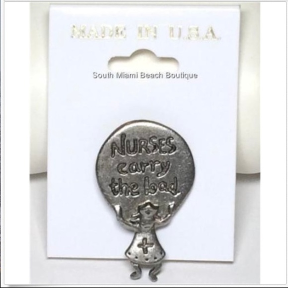 Nurses CARRY THE LOAD Nursing Pin Brooch RN LPN - Picture 3 of 8